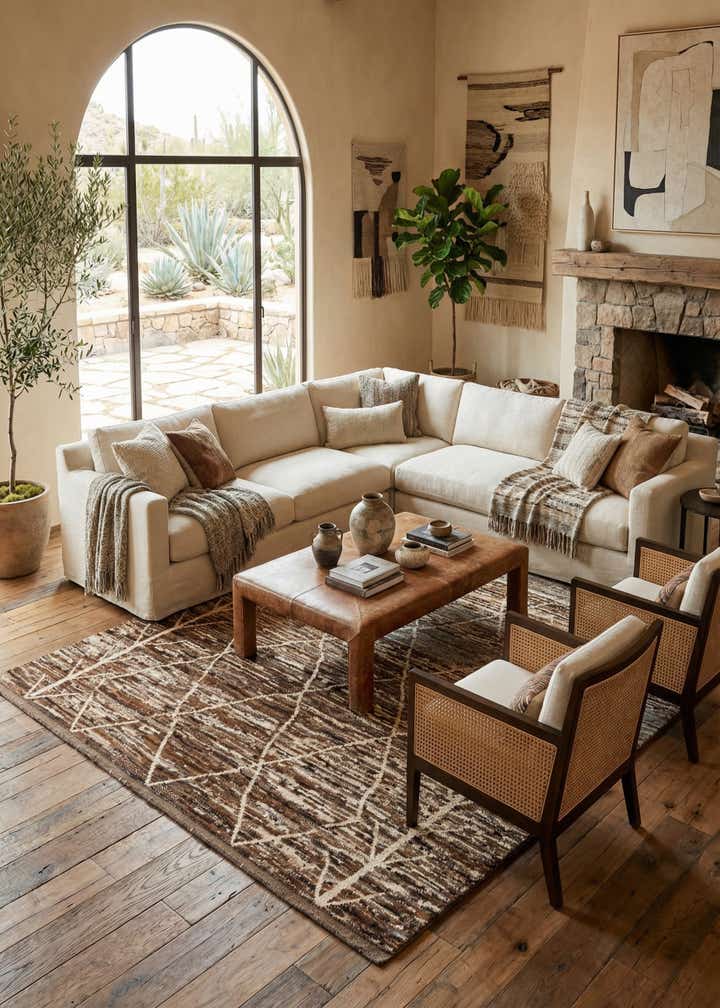 7' 11 x 9' 6 Hand Knotted Moroccan Wool Rug