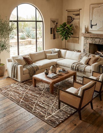 7' 11 x 9' 6 Hand Knotted Moroccan Wool Rug