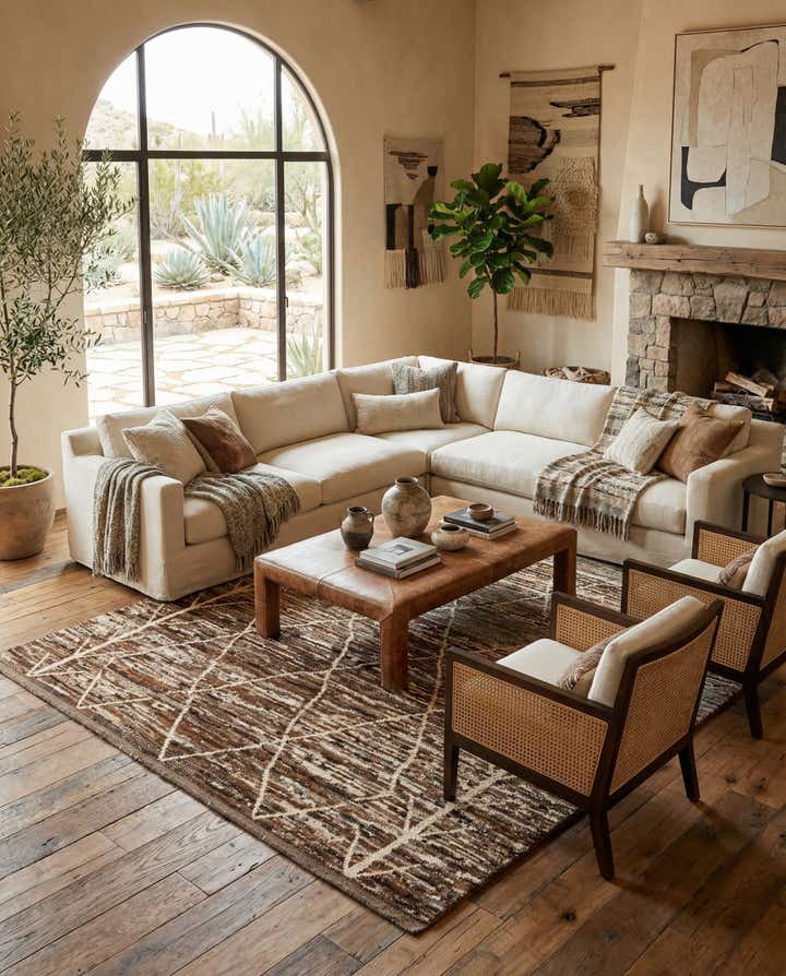 7' 11 x 9' 6 Hand Knotted Moroccan Wool Rug