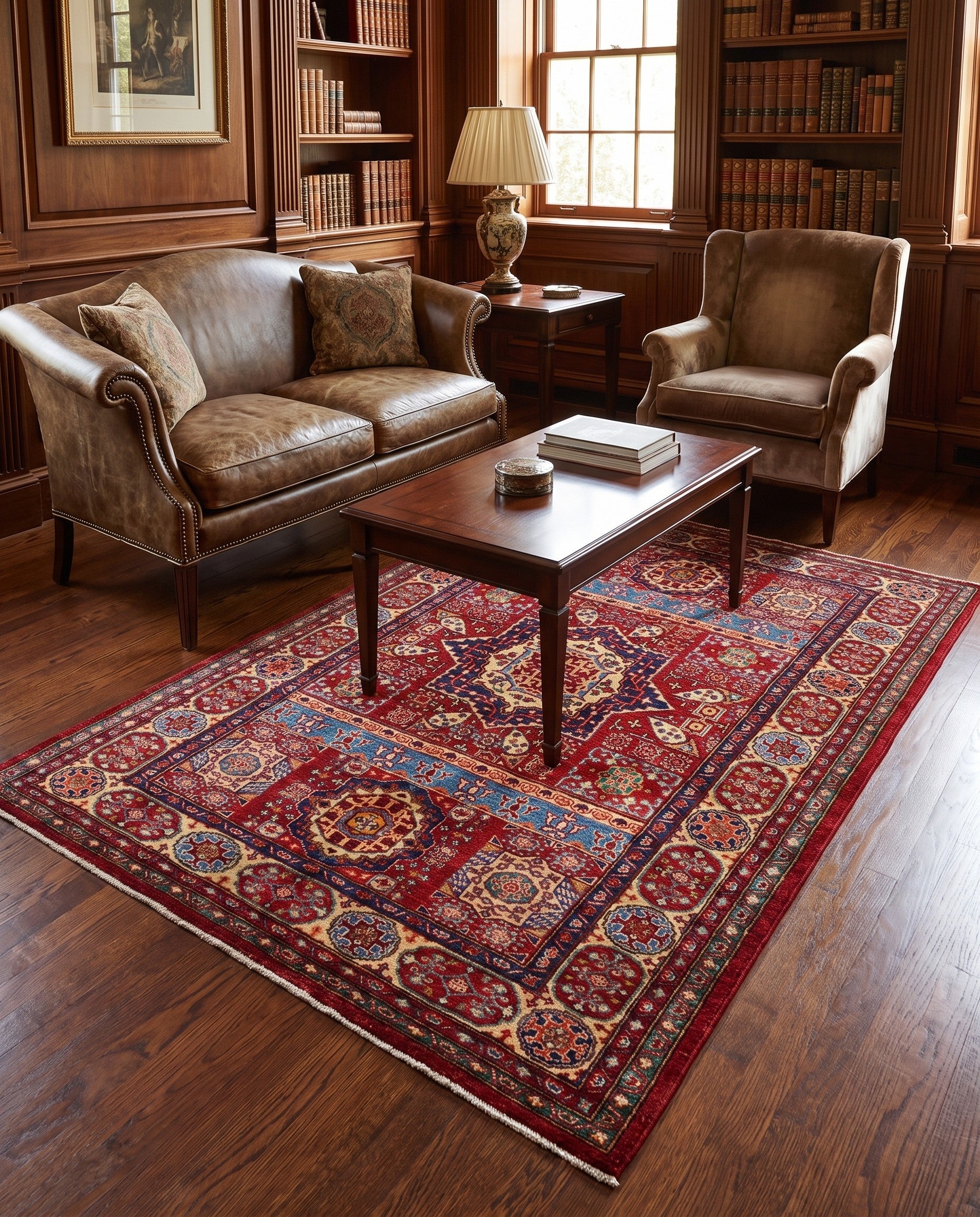 4' 9 x 6' 10 Hand Knotted Mamluk Ziegler Rug