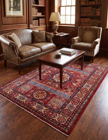 4' 9 x 6' 10 Hand Knotted Mamluk Ziegler Rug