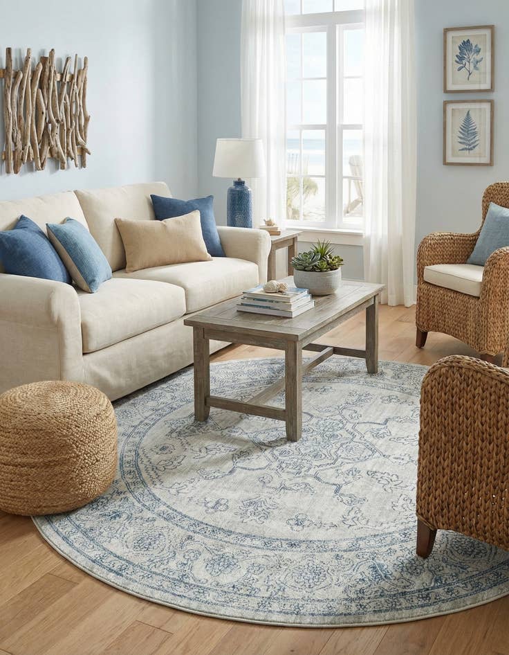 Detail image of  5' 3 x 5' 3 Newport Round Rug