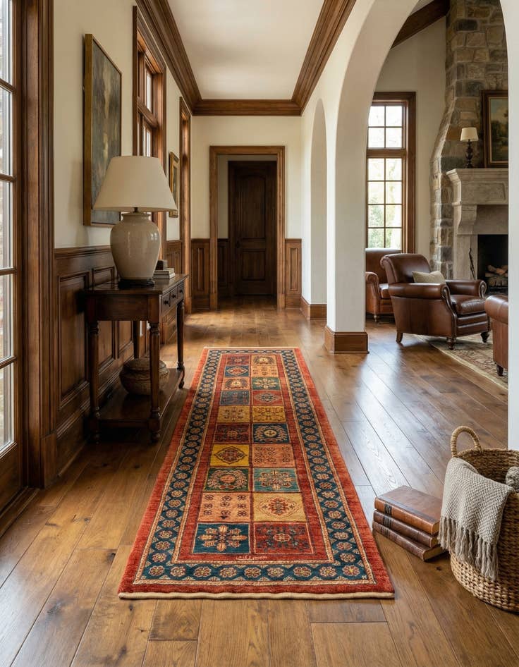 Detail image of 2' 4 x 6' 3 Luribaft Wool Runner Rug