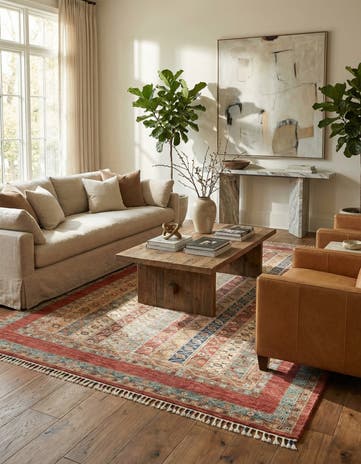 5' 8 x 8' Hand Knotted Ariana Ziegler Rug