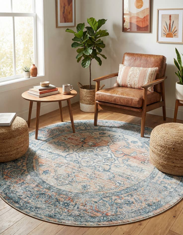 Detail image of  5' 3 x 5' 3 Newport Round Rug