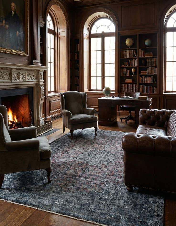 Detail image of 9' 7 x 12' 10 Vintage Royal Wool Rug