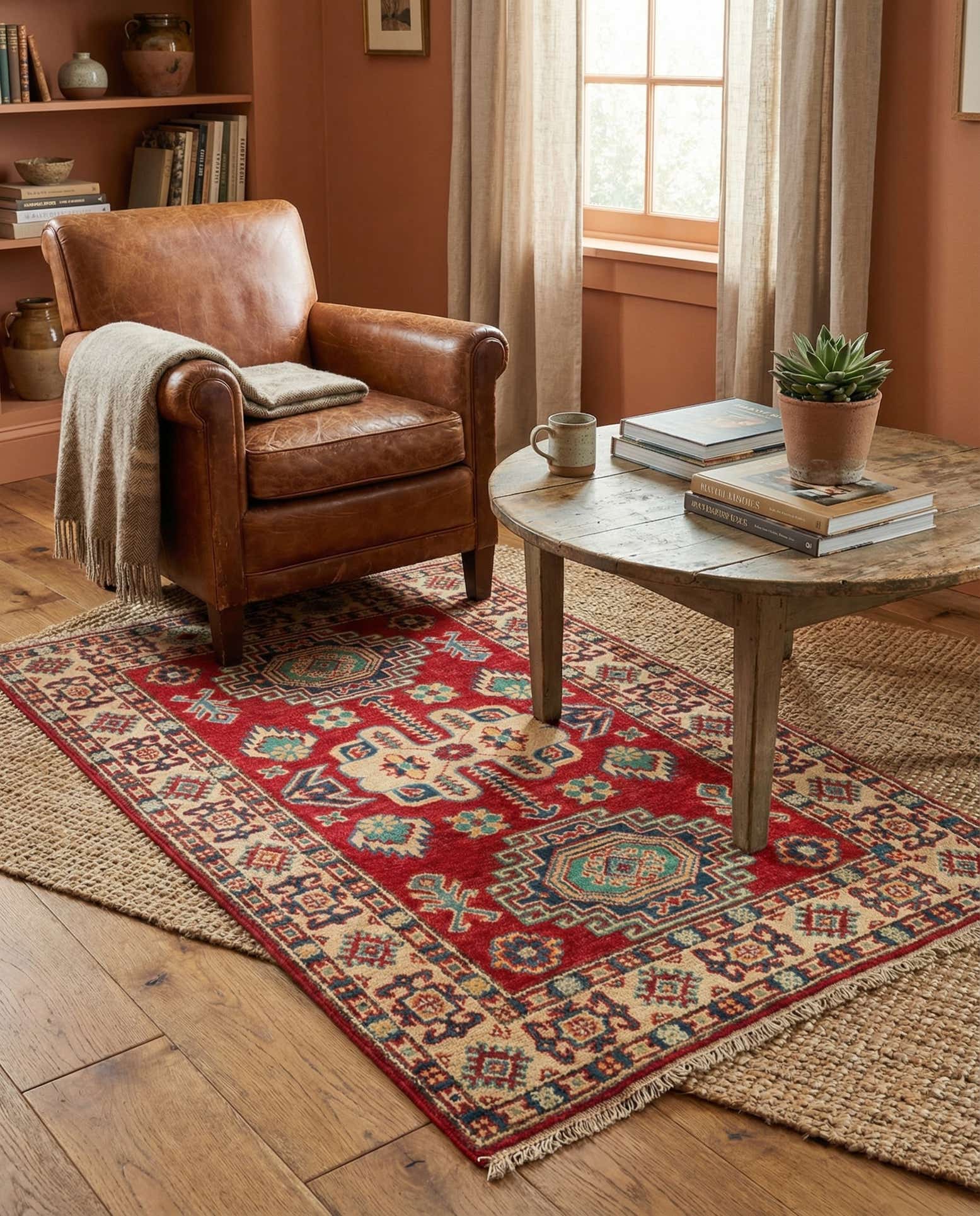 2' 8 x 4' 3 Hand Knotted Kazak Rug