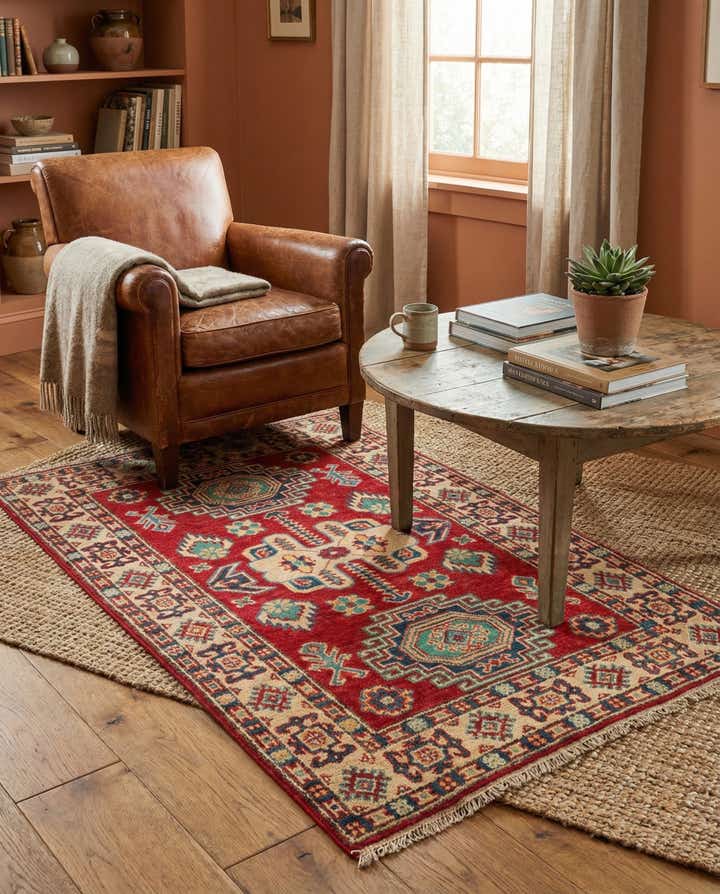 2' 8 x 4' 3 Hand Knotted Kazak Rug