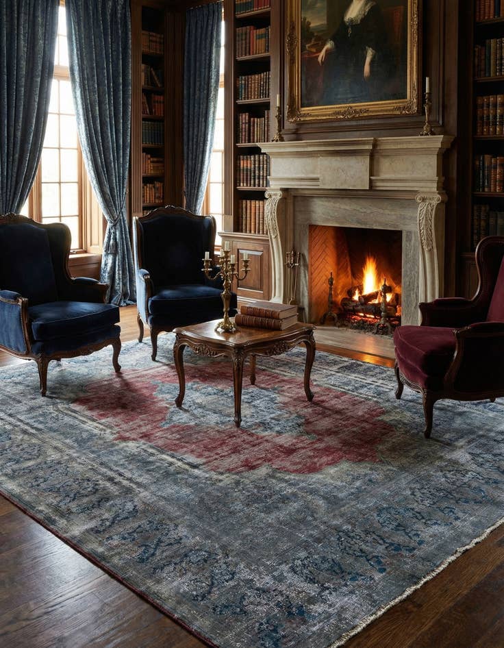 Detail image of 10' 3 x 11' 8 Vintage Royal Wool Rug