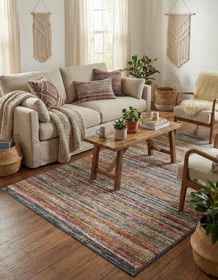 Detail image of 5' 3 x 8' Gemstone Rug