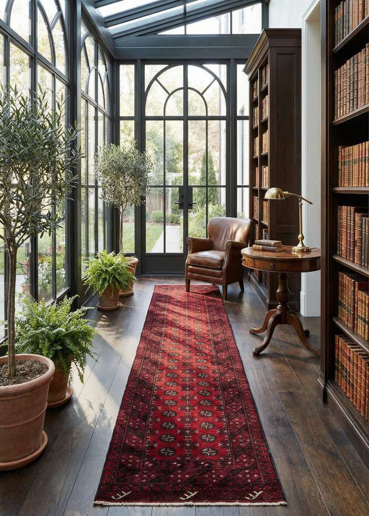 2' 7 x 15' 10 Hand Knotted Afghan Akhche Wool Runner Rug