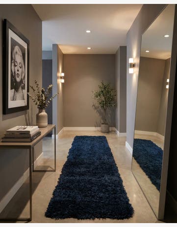 Aegean Blue Marilyn Monroe™ Shag Runner Rug