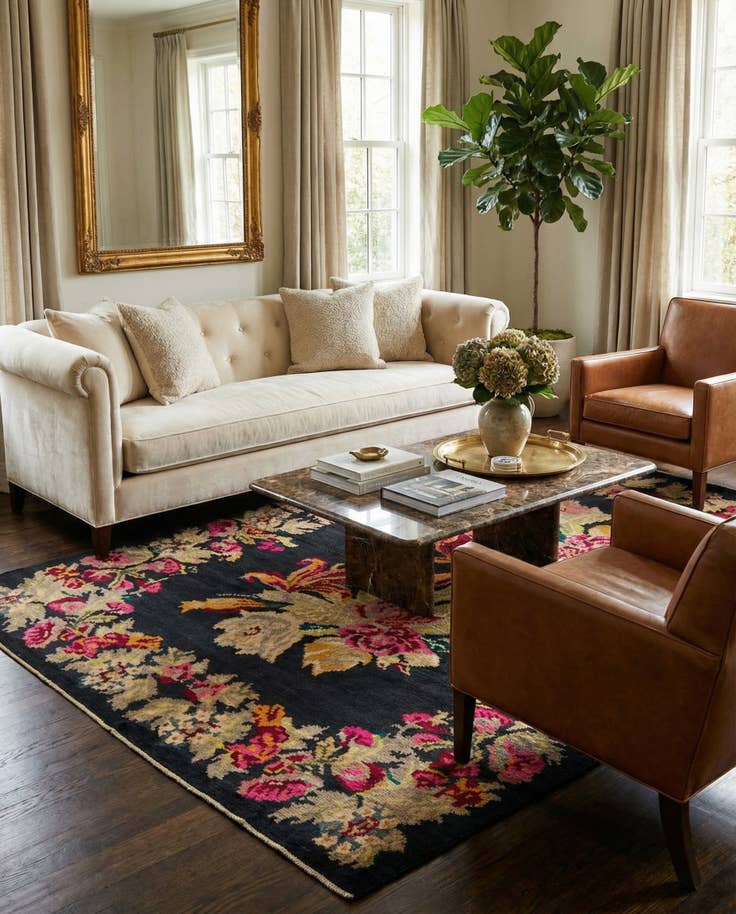 Detail image of 7' 6 x 10' 5 Hand Knotted Darya Rug
