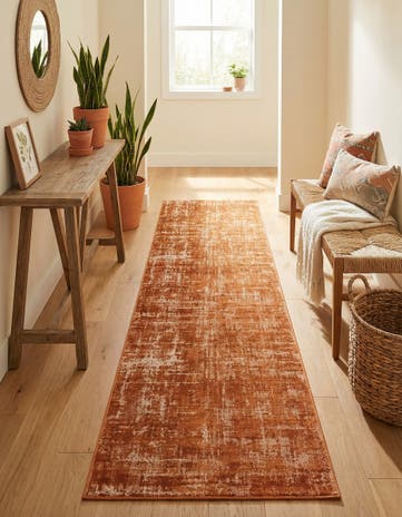 Orange Valencia Runner Rug