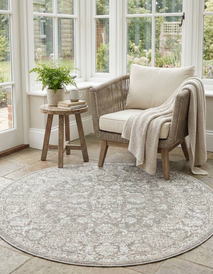 Detail image of Jill Zarin 5' 3 x 5' 3 Uptown Central Park Round Rug