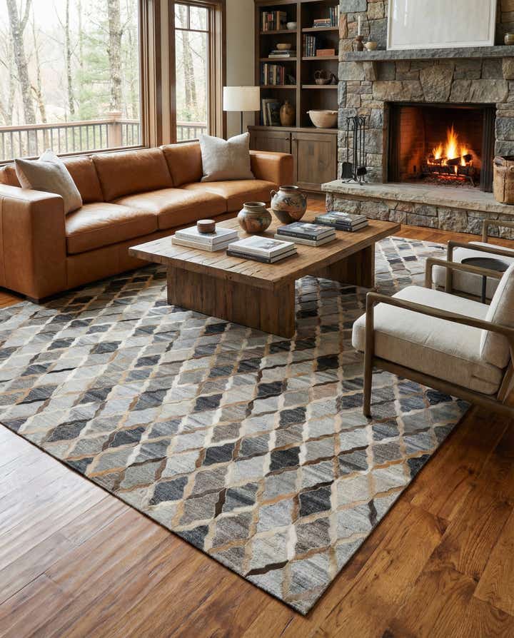 8' 1 x 9' 10 Cowhide - Patchwork Rug