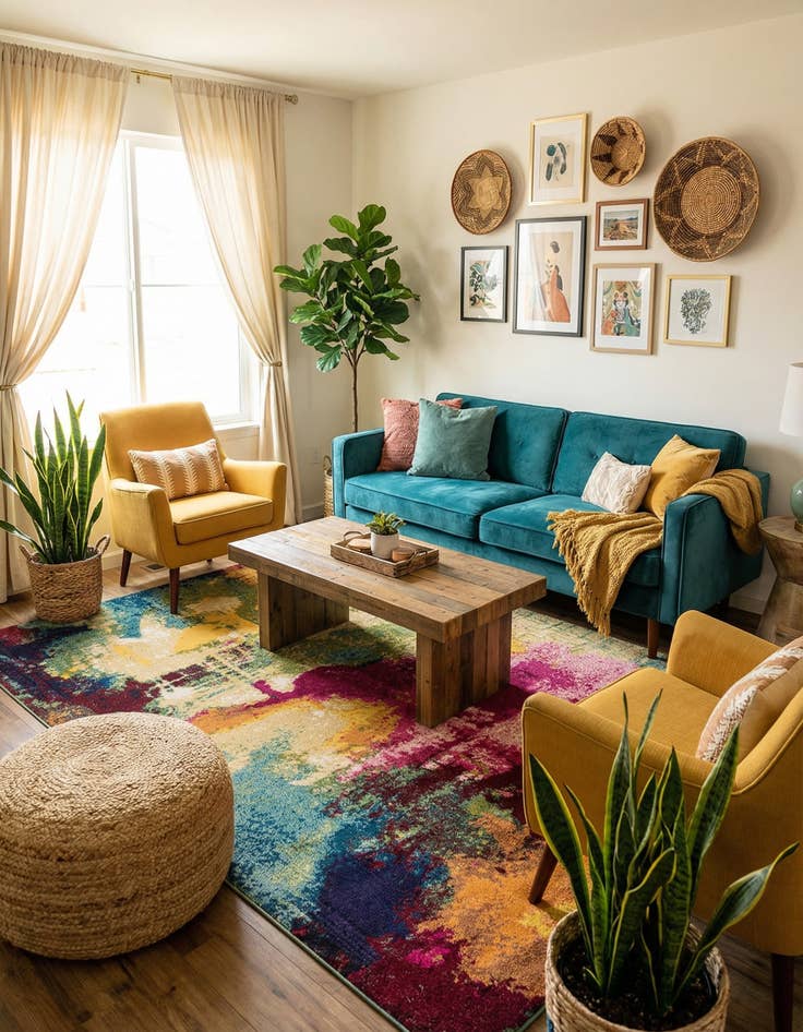 Detail image of 6' x 9'  Washable Casablanca Rug