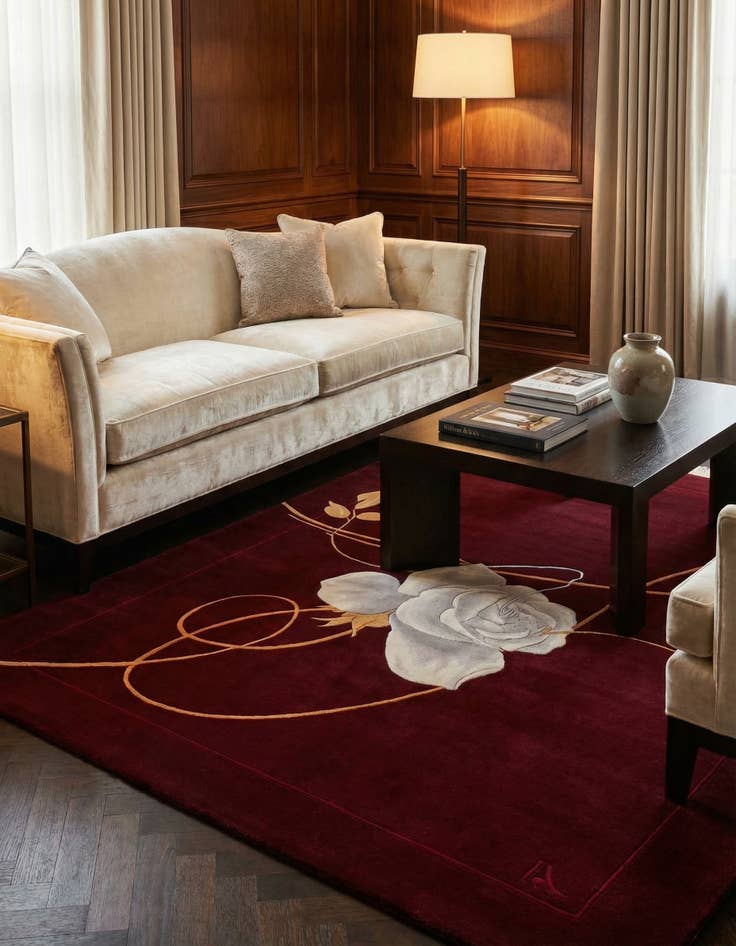 Detail image of 5' x 6' 8  Hand Knotted Darya Wool Rug