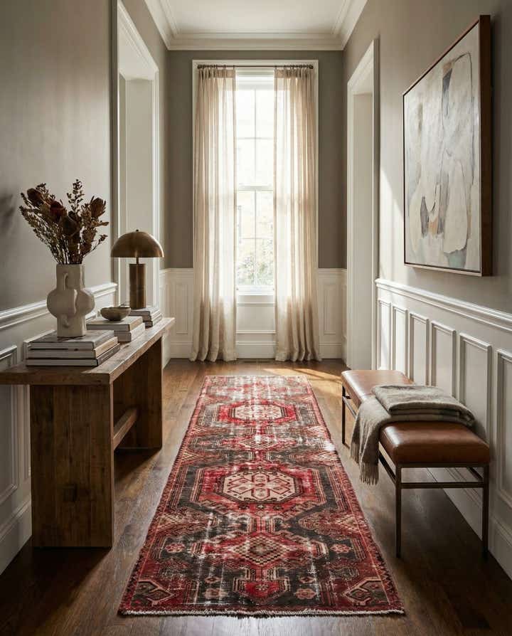 2' 10 x 9' 6 Hand Knotted Ultra Vintage Persian Wool Runner Rug