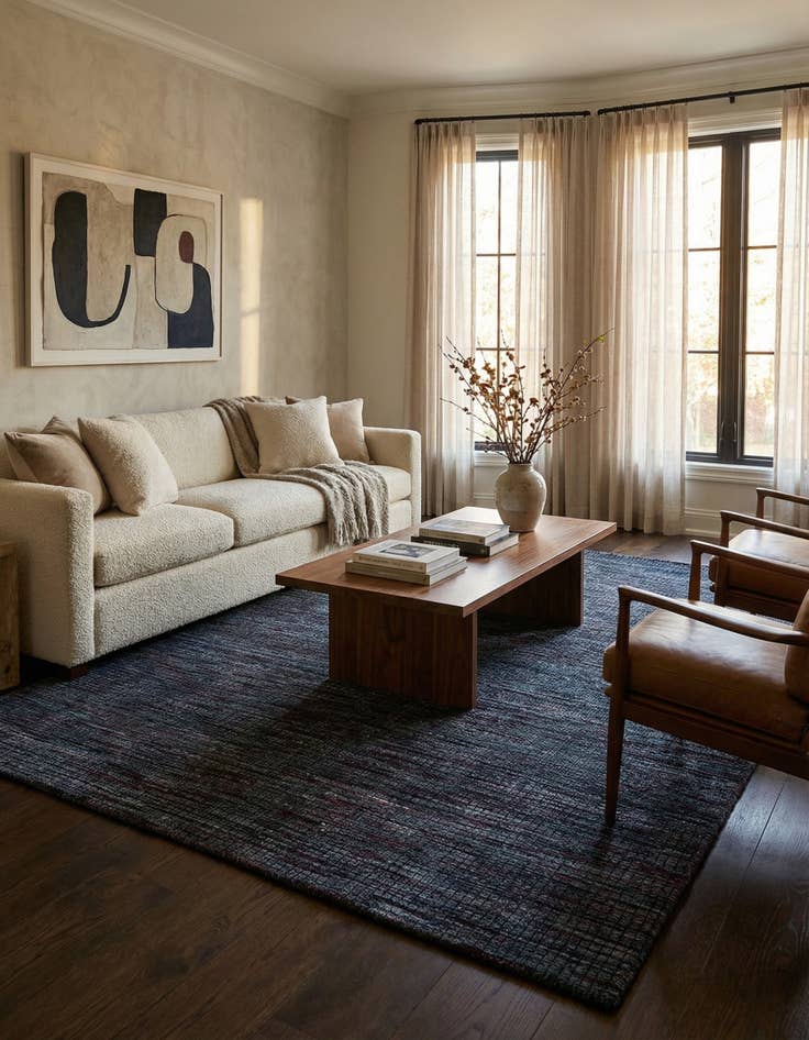 Detail image of 6' 5 x 9' 4  Hand Knotted Darya Wool Rug