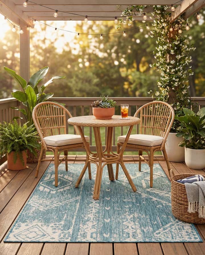 90cm x 150cm Easy-Clean Bohemian Indoor / Outdoor Rug