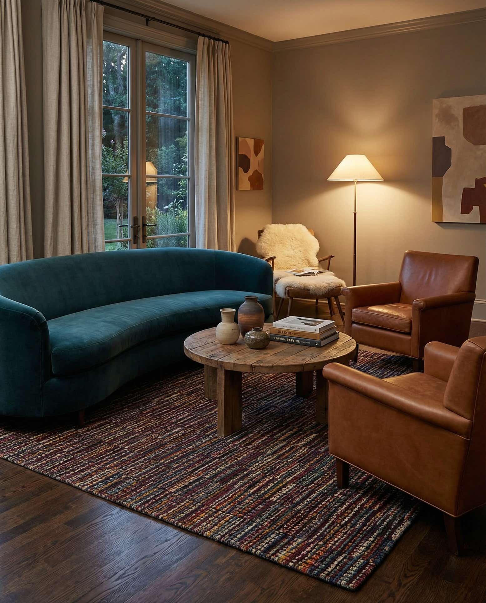4' 8 x 6' 6 Hand Knotted Darya Wool Rug
