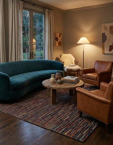 4' 8 x 6' 6 Hand Knotted Darya Wool Rug
