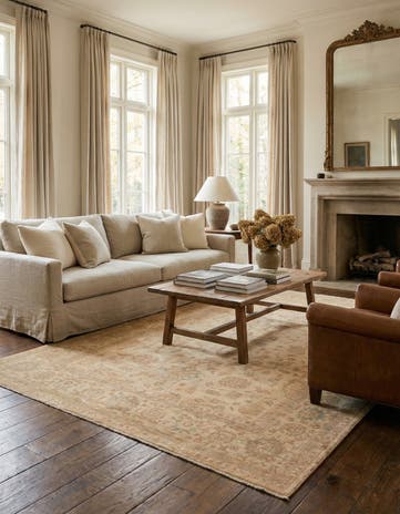 6' 11 x 9' 9 Hand Knotted Peshawar Ziegler Rug