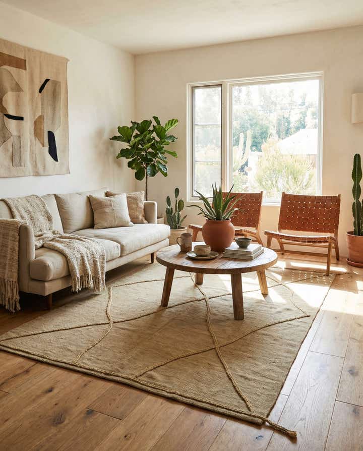 5' 10 x 7' 6 Hand Knotted Moroccan Wool Rug