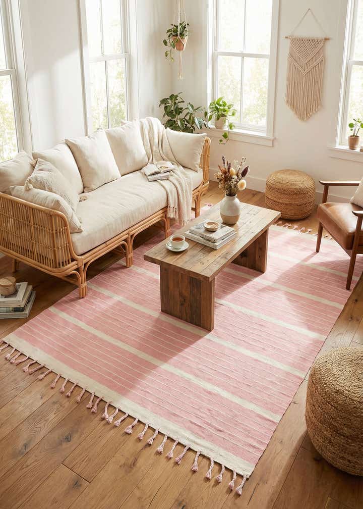 9' x 12' Hand Woven Chindi Cotton Rug