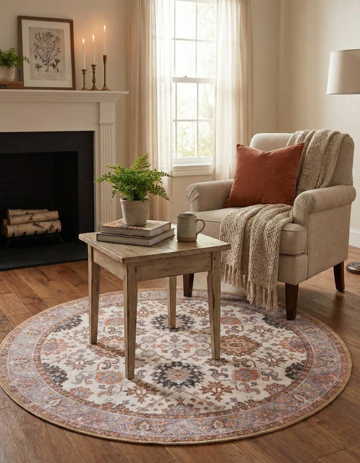 Detail image of 3' 6 x 3' 6 Timeless Round Rug