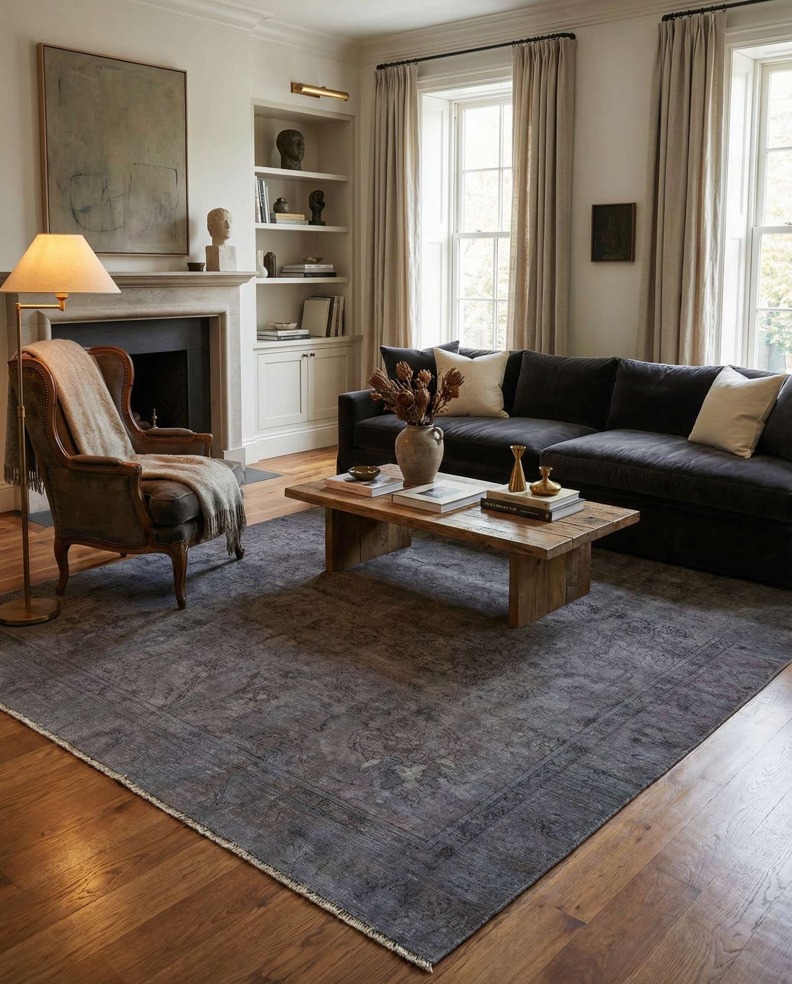 9' 1 x 12' 1 Hand Knotted Ultra Vintage Persian Wool Rug
