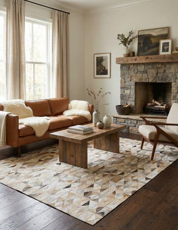5' 4 x 7' 6 Cowhide Stocks Rug
