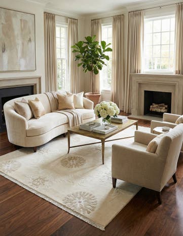 5' 6 x 8' Hand Knotted Darya Wool Rug