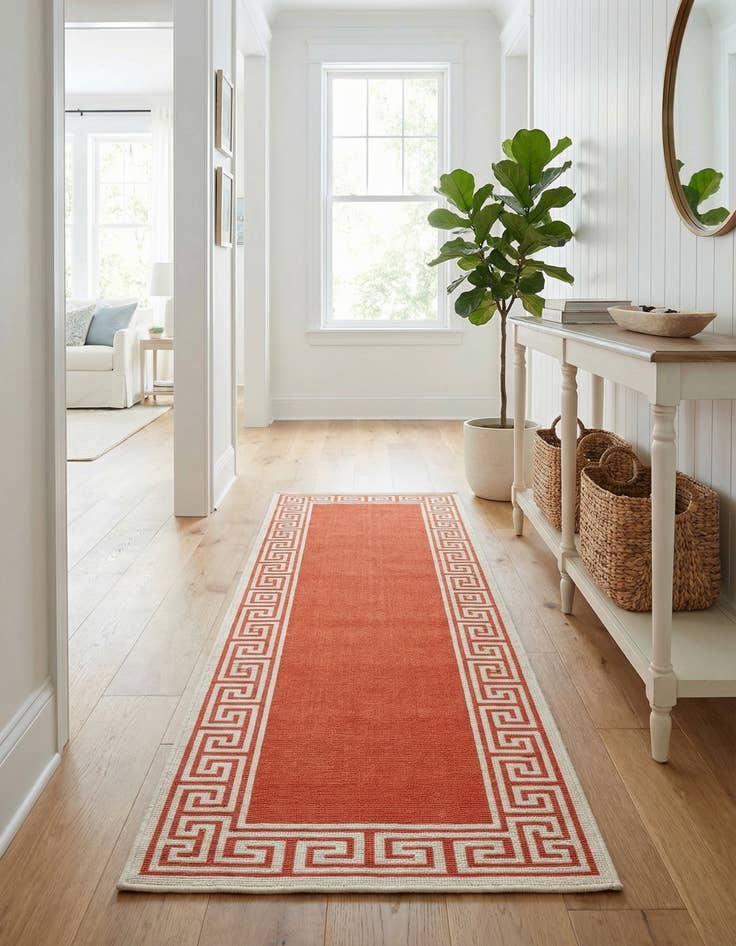 Detail image of 2' x 6' Easy-Clean Coastal Indoor / Outdoor Runner Rug