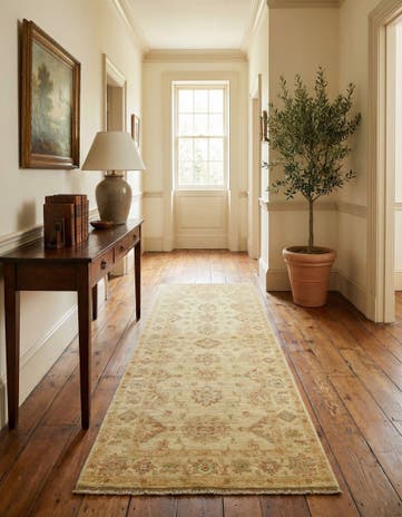 2' 6 x 6' 9 Hand Knotted Peshawar Ziegler Runner Rug