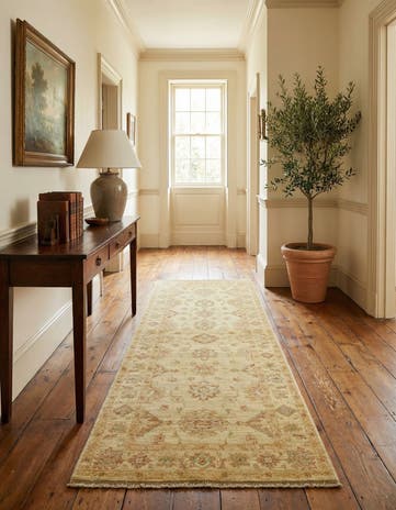 2' 6 x 6' 9 Hand Knotted Peshawar Ziegler Runner Rug