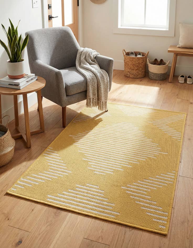 Detail image of  2' x 3'  Washable Modern Indoor / Outdoor Rug