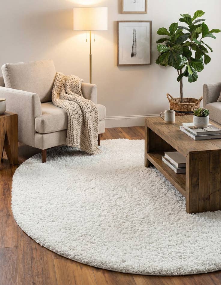 Detail image of  5' 3 x 8' Zermatt Shag Oval Rug