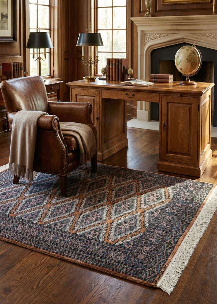 3' 7 x 4' 9 Hand Knotted Bokhara Oriental Rug