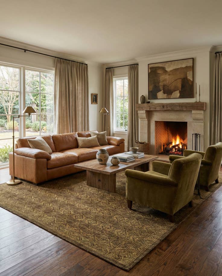 Detail image of 8' 6 x 10' 9 Kamla Wool Rug