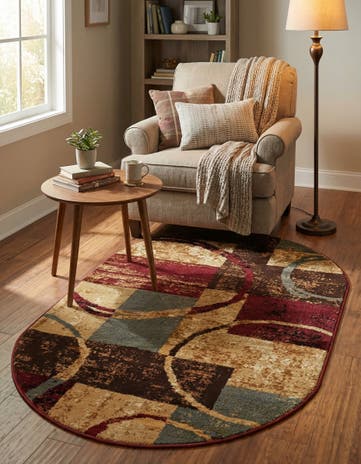3' 1 x 5' 3 Cafe Oval Rug
