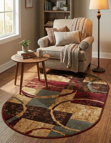 3' 1 x 5' 3 Cafe Oval Rug