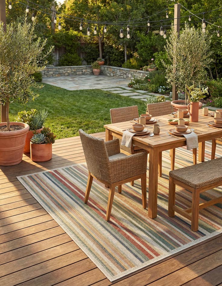 Detail image of 7' x 10'  Washable Baja Indoor / Outdoor Rug