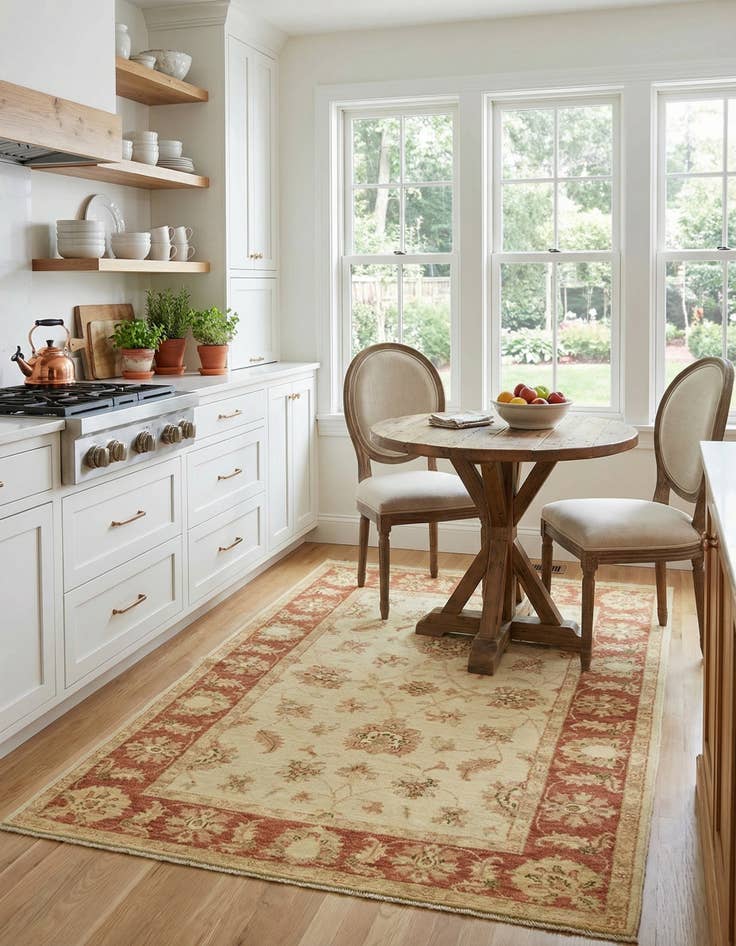 Detail image of 3' 4 x 5'  Hand Knotted Peshawar Ziegler Rug