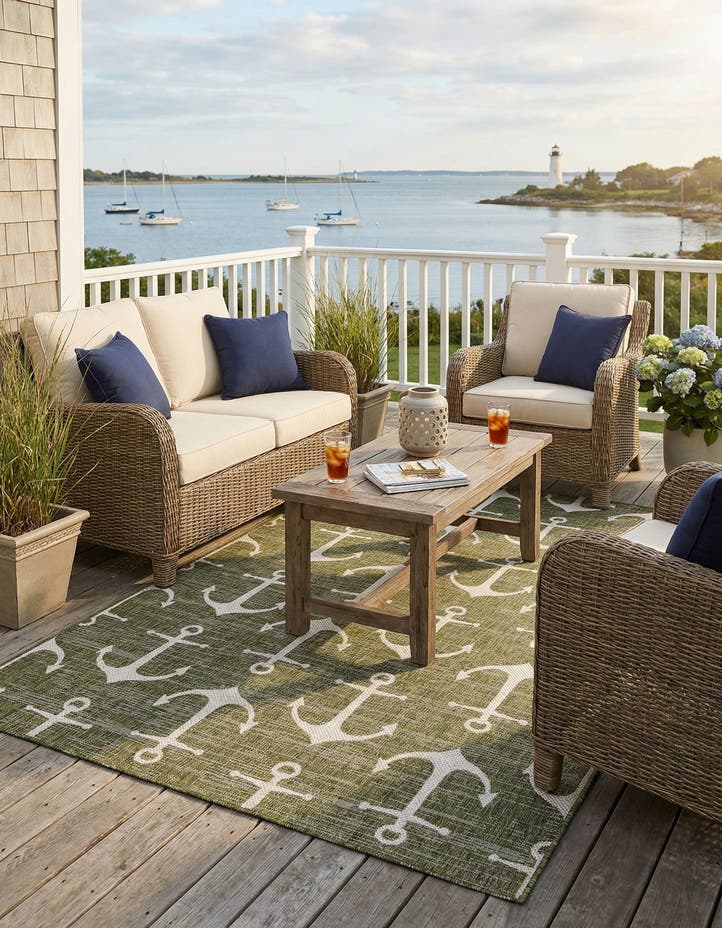 6' x 9' Easy-Clean Coastal Indoor / Outdoo...