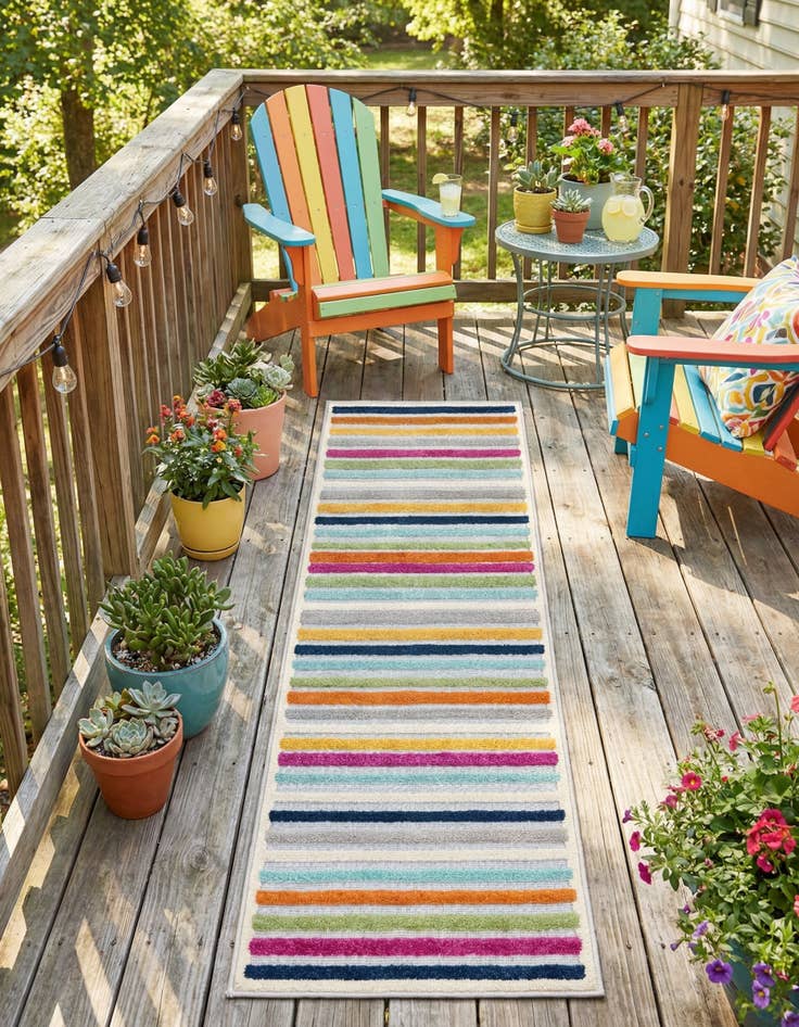 Detail image of 2' x 8'  Washable Aruba Indoor / Outdoor Runner Rug
