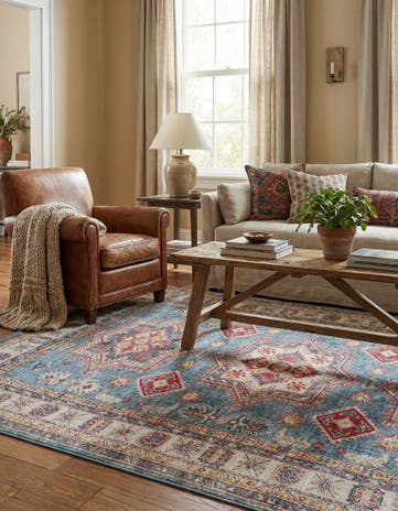 6' 1 x 9' Washable Timeless Rug