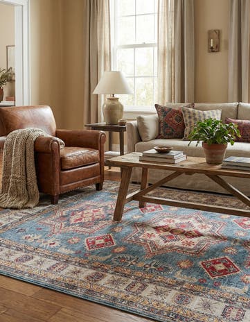 6' 1 x 9' Washable Timeless Rug