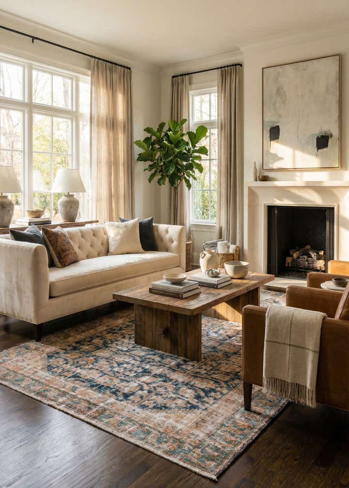 4' 10 x 8' 10 Hand Knotted Ultra Vintage Persian Wool Rug